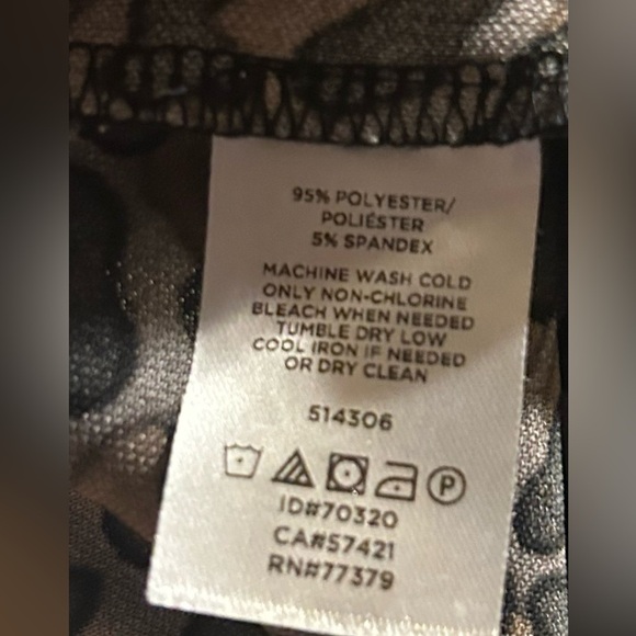 Ann Taylor Women’s Dark Brown Cheetah Print Long Sleeve Blouse Size Medium - Picture 10 of 10